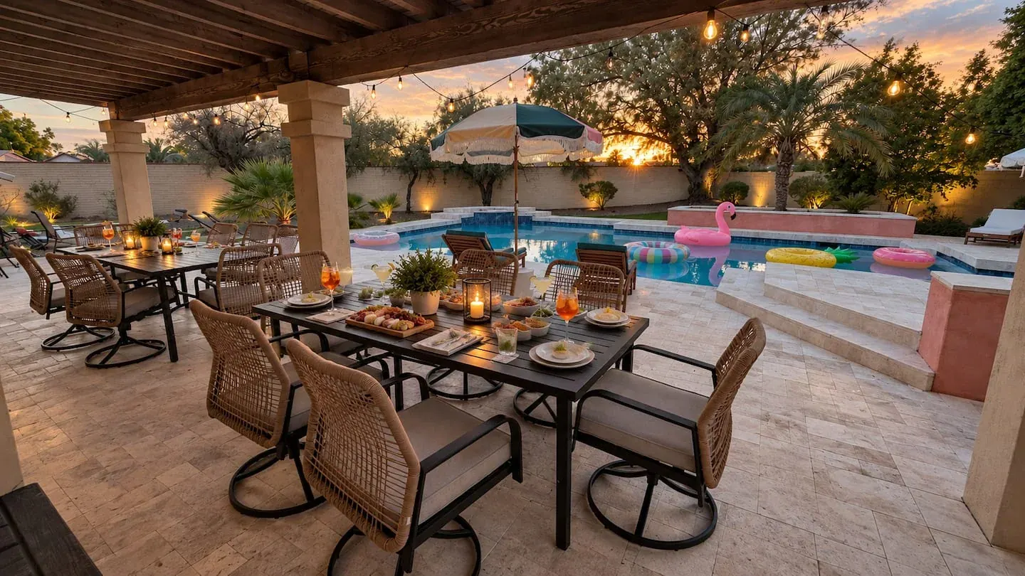 Poolside, with your people at Flossmoore